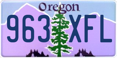 OR license plate 963XFL