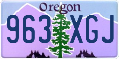 OR license plate 963XGJ