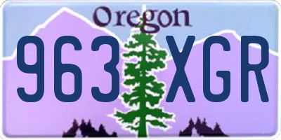 OR license plate 963XGR