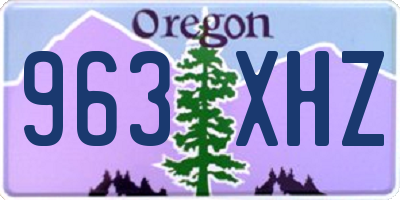 OR license plate 963XHZ