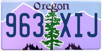 OR license plate 963XIJ