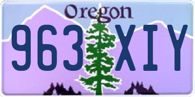 OR license plate 963XIY