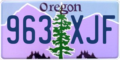 OR license plate 963XJF