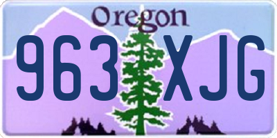 OR license plate 963XJG