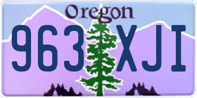 OR license plate 963XJI