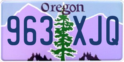 OR license plate 963XJQ