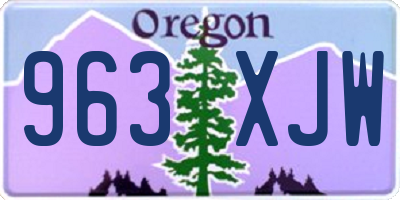 OR license plate 963XJW