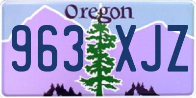OR license plate 963XJZ