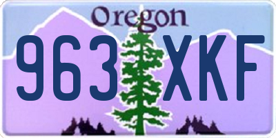 OR license plate 963XKF
