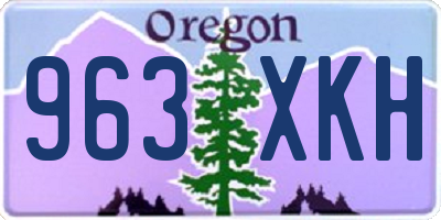 OR license plate 963XKH