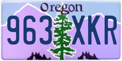 OR license plate 963XKR