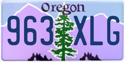 OR license plate 963XLG