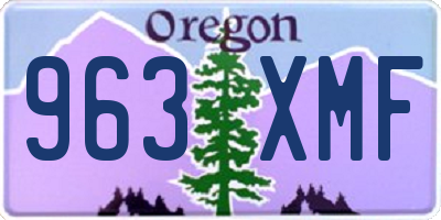 OR license plate 963XMF