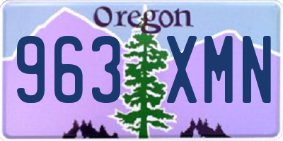 OR license plate 963XMN