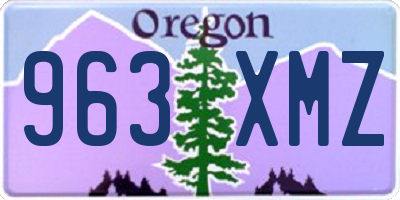 OR license plate 963XMZ