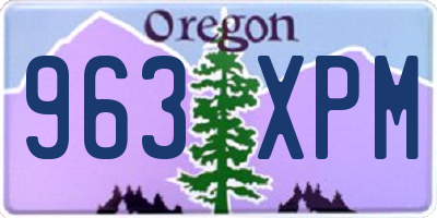 OR license plate 963XPM