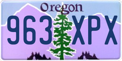 OR license plate 963XPX