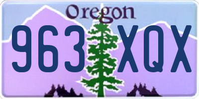 OR license plate 963XQX
