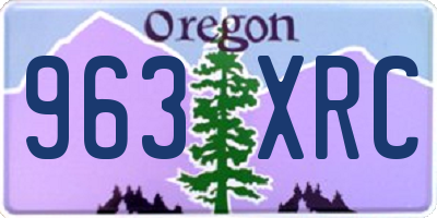 OR license plate 963XRC