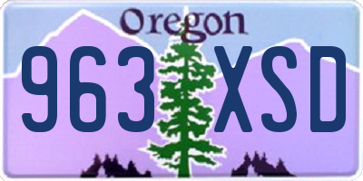 OR license plate 963XSD