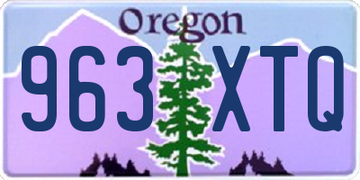 OR license plate 963XTQ