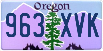 OR license plate 963XVK