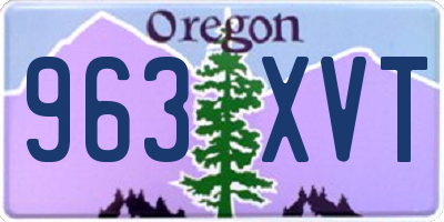 OR license plate 963XVT
