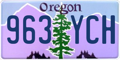 OR license plate 963YCH