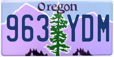 OR license plate 963YDM