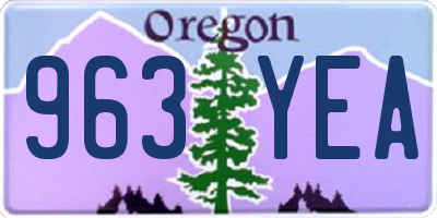 OR license plate 963YEA