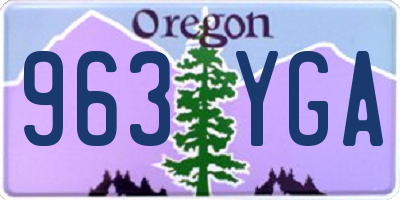 OR license plate 963YGA