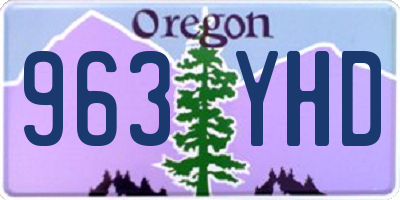 OR license plate 963YHD