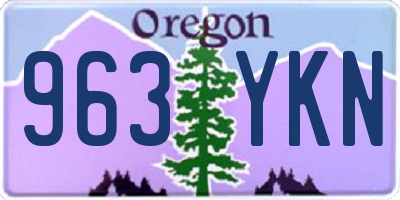 OR license plate 963YKN