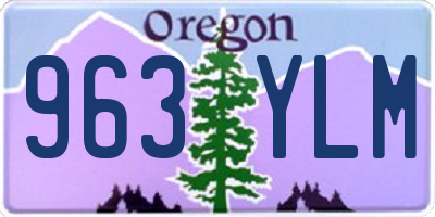 OR license plate 963YLM
