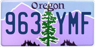 OR license plate 963YMF