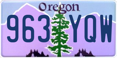 OR license plate 963YQW