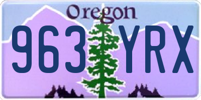 OR license plate 963YRX