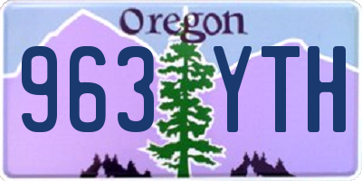OR license plate 963YTH