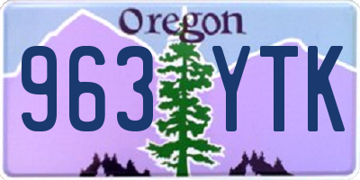 OR license plate 963YTK