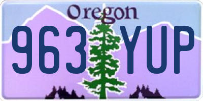 OR license plate 963YUP