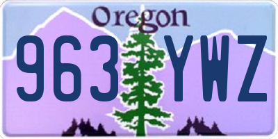 OR license plate 963YWZ
