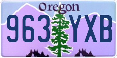 OR license plate 963YXB