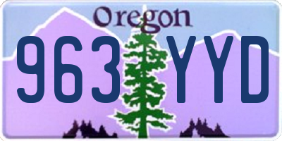 OR license plate 963YYD