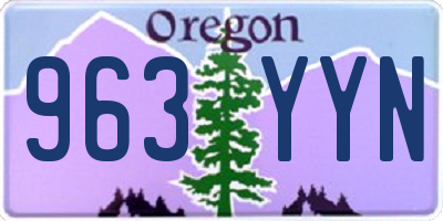 OR license plate 963YYN