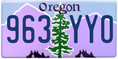OR license plate 963YYO