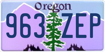 OR license plate 963ZEP