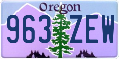 OR license plate 963ZEW