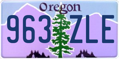 OR license plate 963ZLE