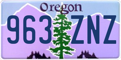 OR license plate 963ZNZ