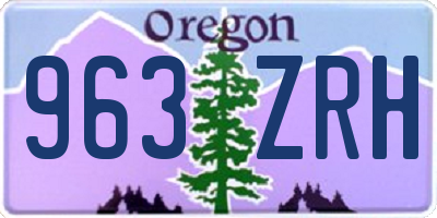 OR license plate 963ZRH